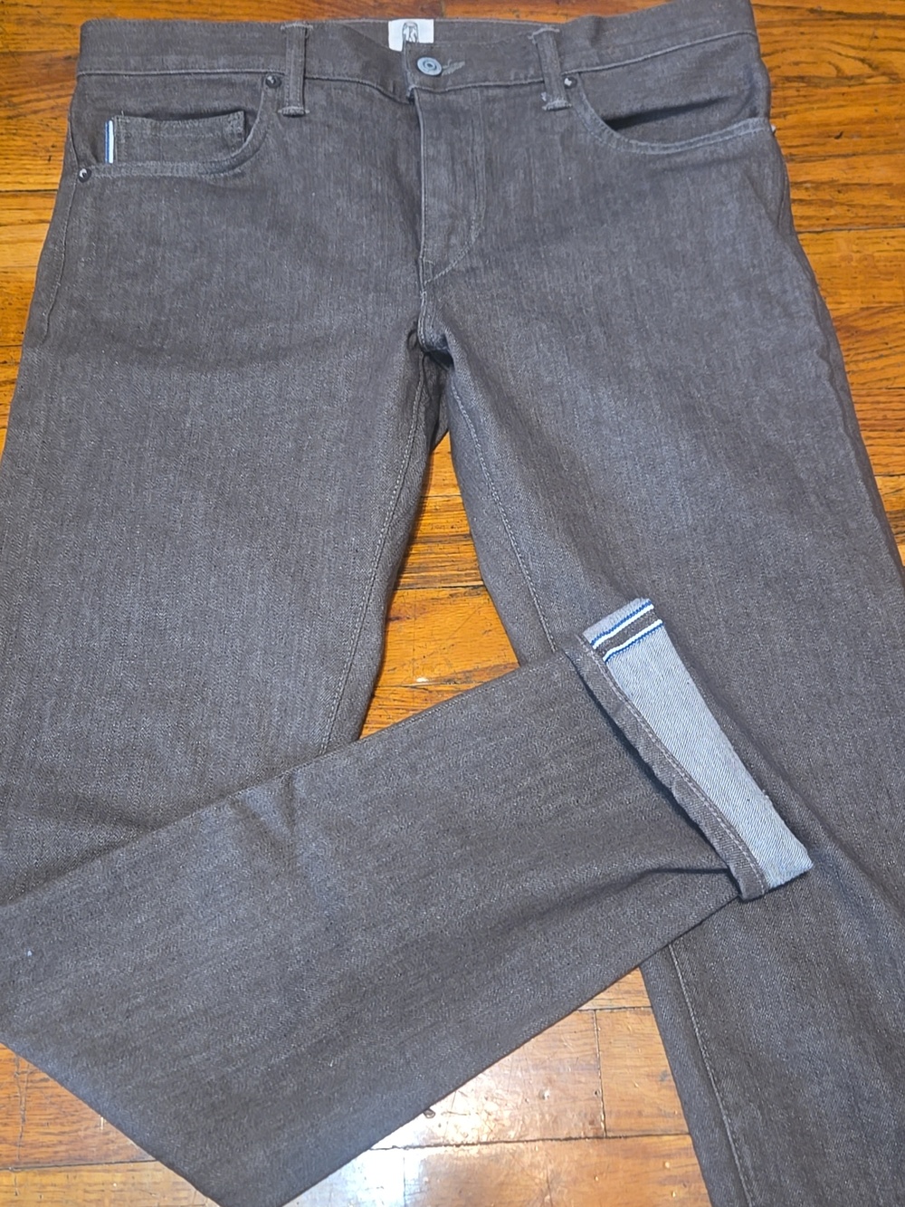 Hiroshi Kato The Pen Slim Men's Size 33x33 Brown Raw Selvedge Denim Made In USA